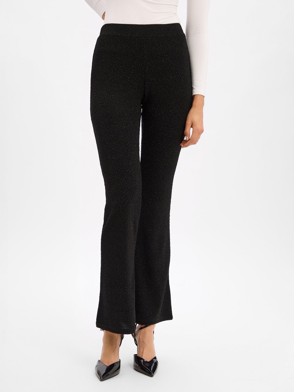 Noisy May Stoffhose Damen Jersey schwarz, M