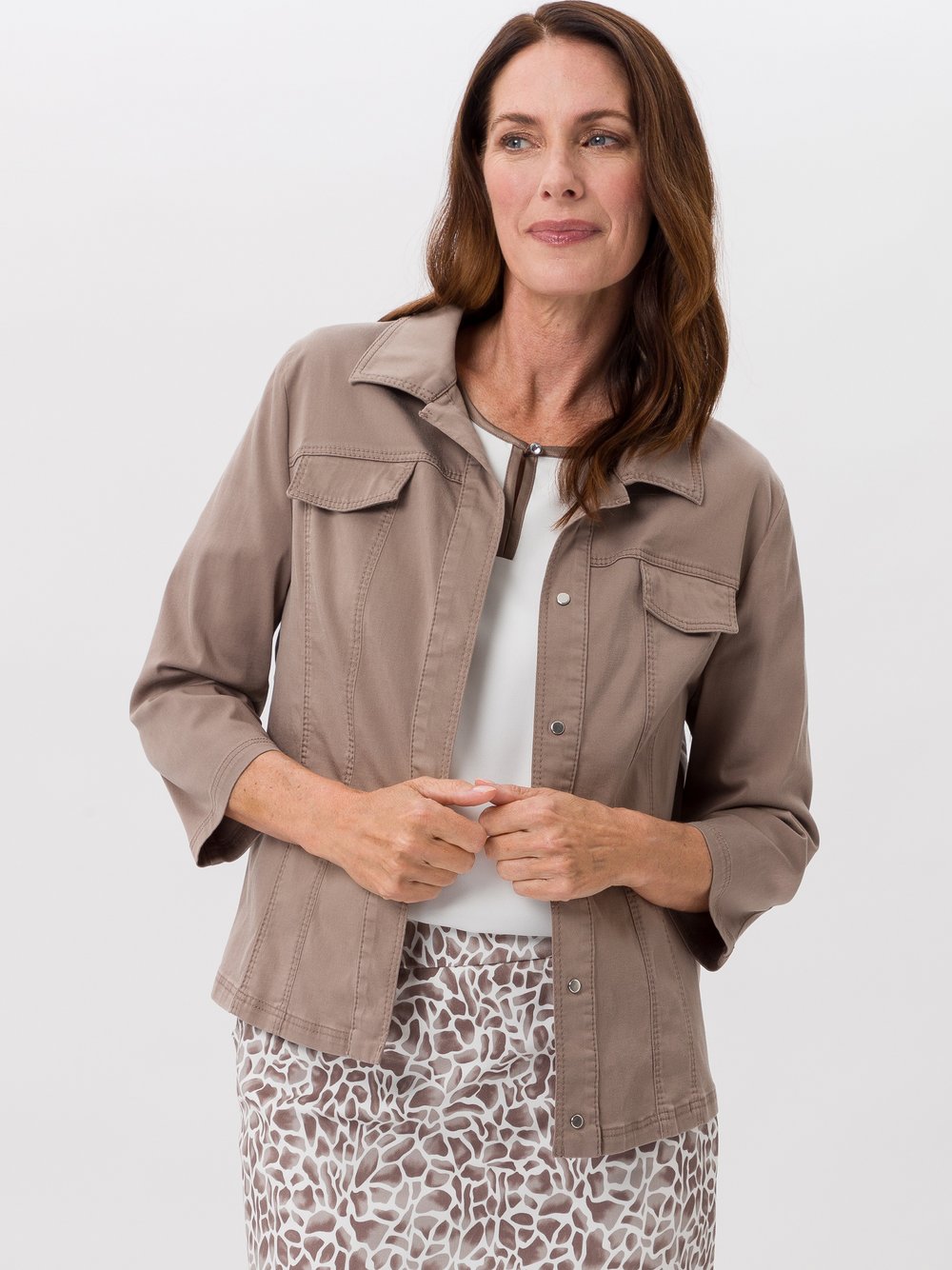 Frank Walder Blazer Damen Lyocell braun, 38