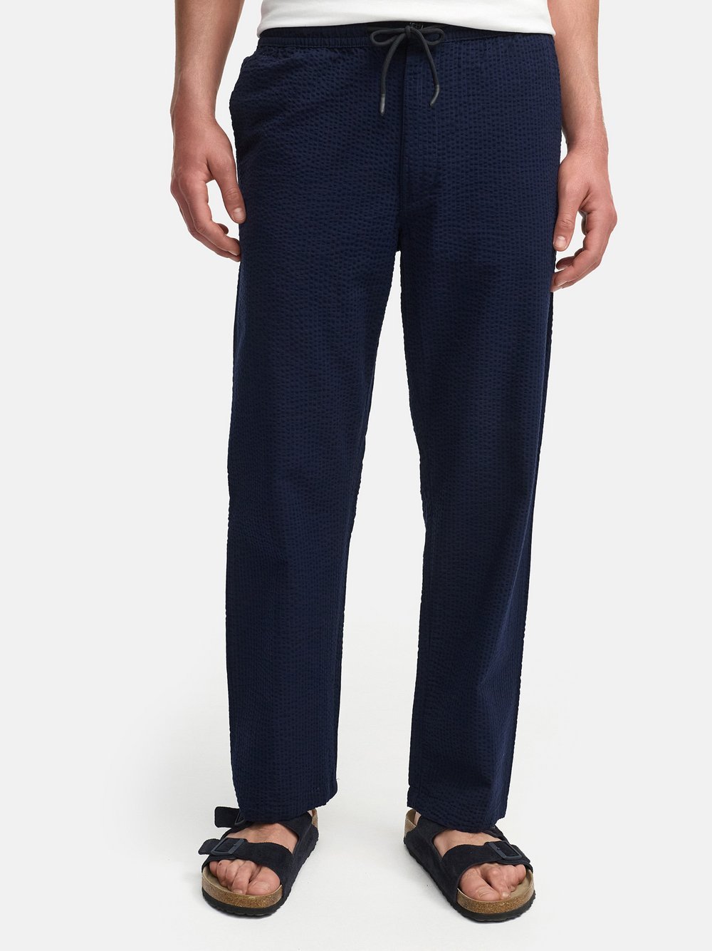 Kronstadt Hose Herren Baumwolle blau gestreift, L