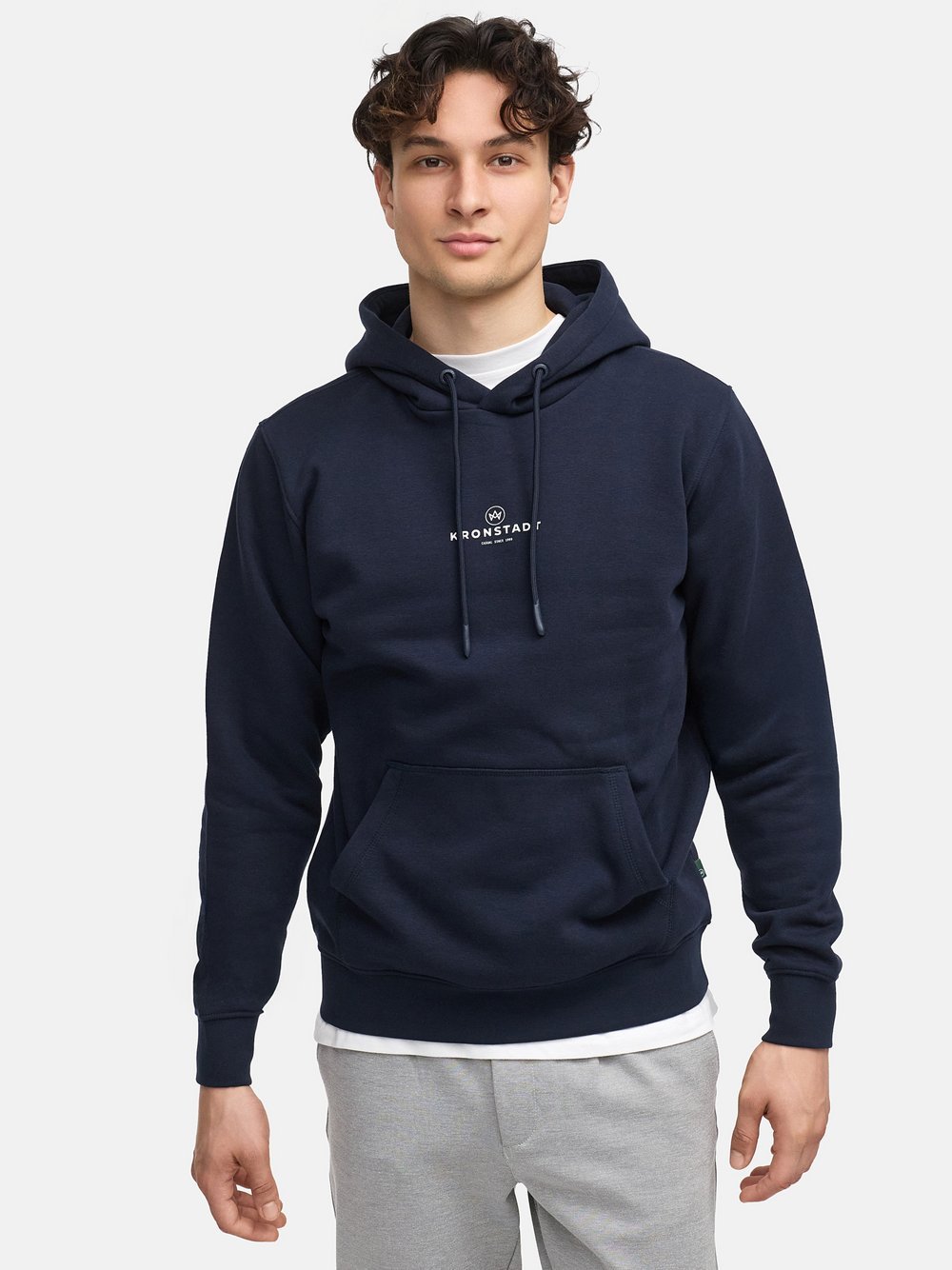 Kronstadt Kapuzenpullover Herren Baumwolle blau, XXL