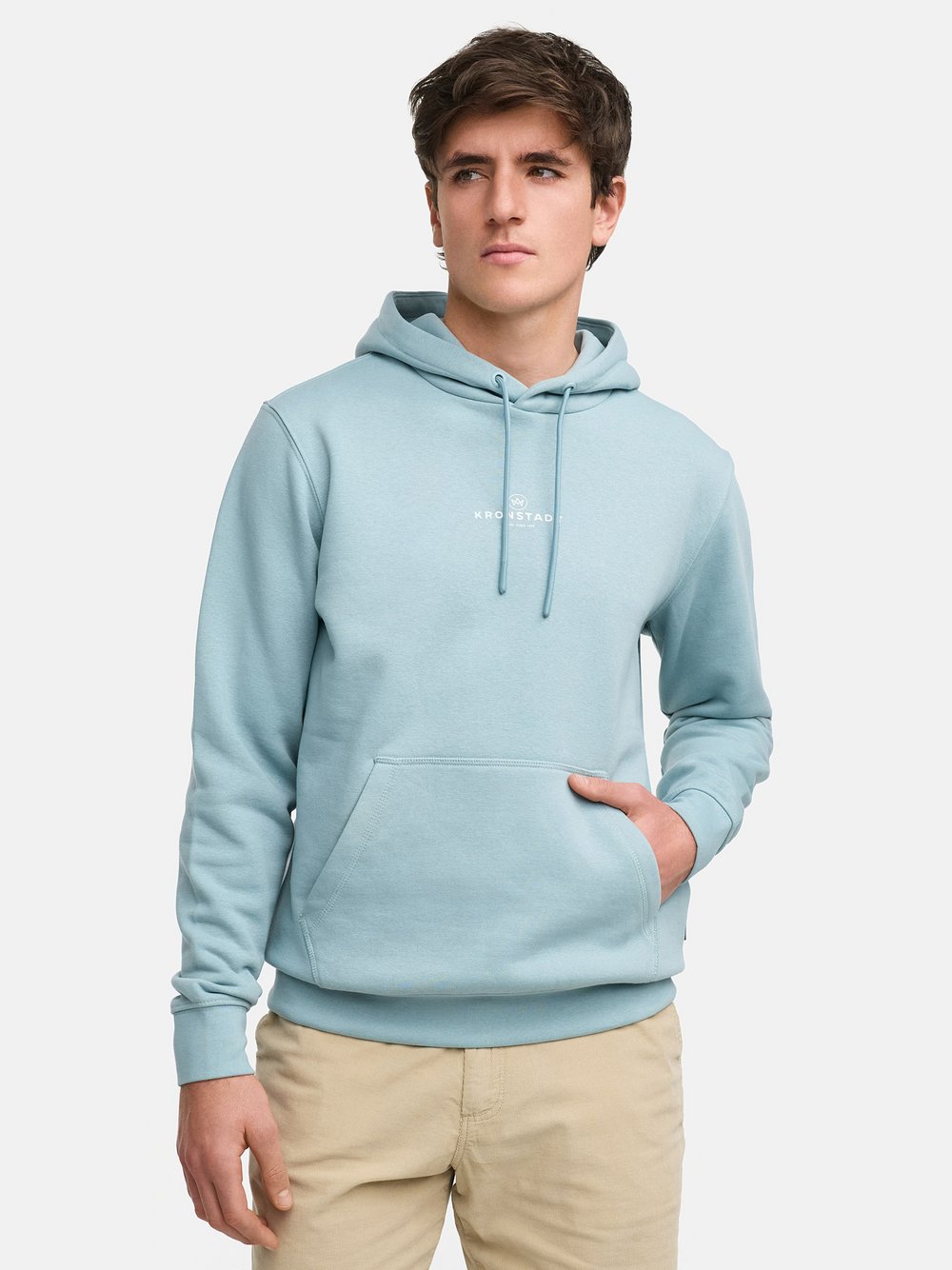 Kronstadt Kapuzenpullover Herren Baumwolle blau, XXL