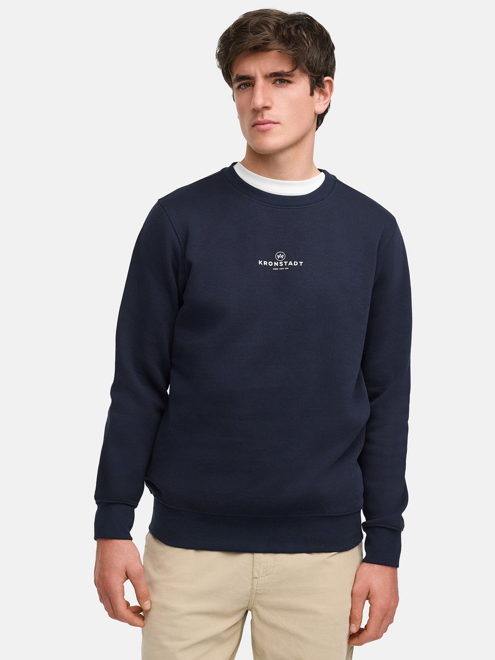 Kronstadt Sweatshirt Herren Baumwolle blau, S