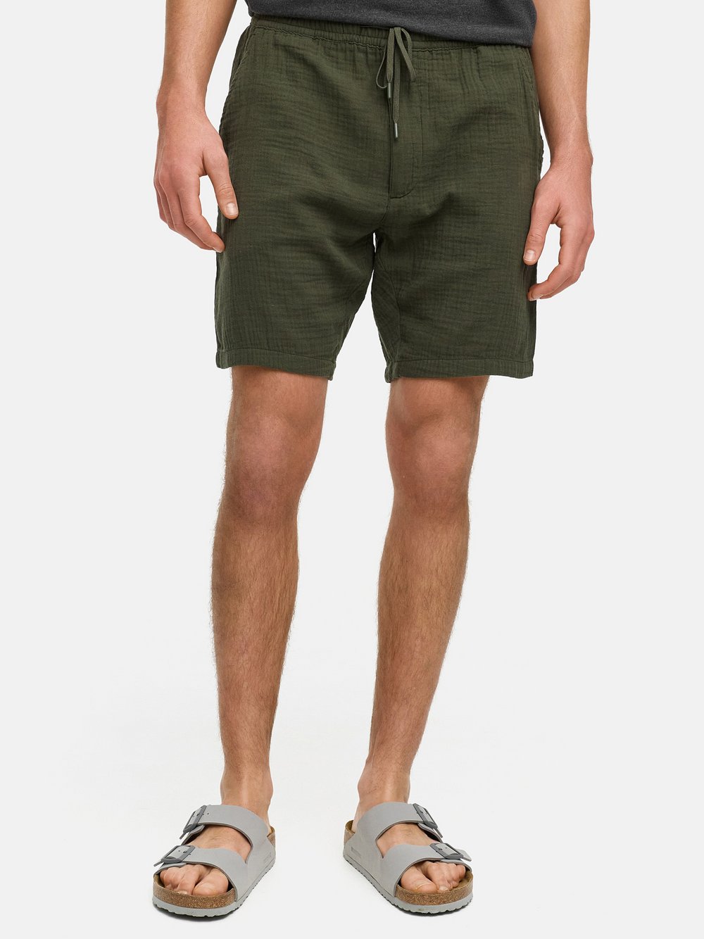 Kronstadt Shorts Chino Herren Baumwolle grün, M