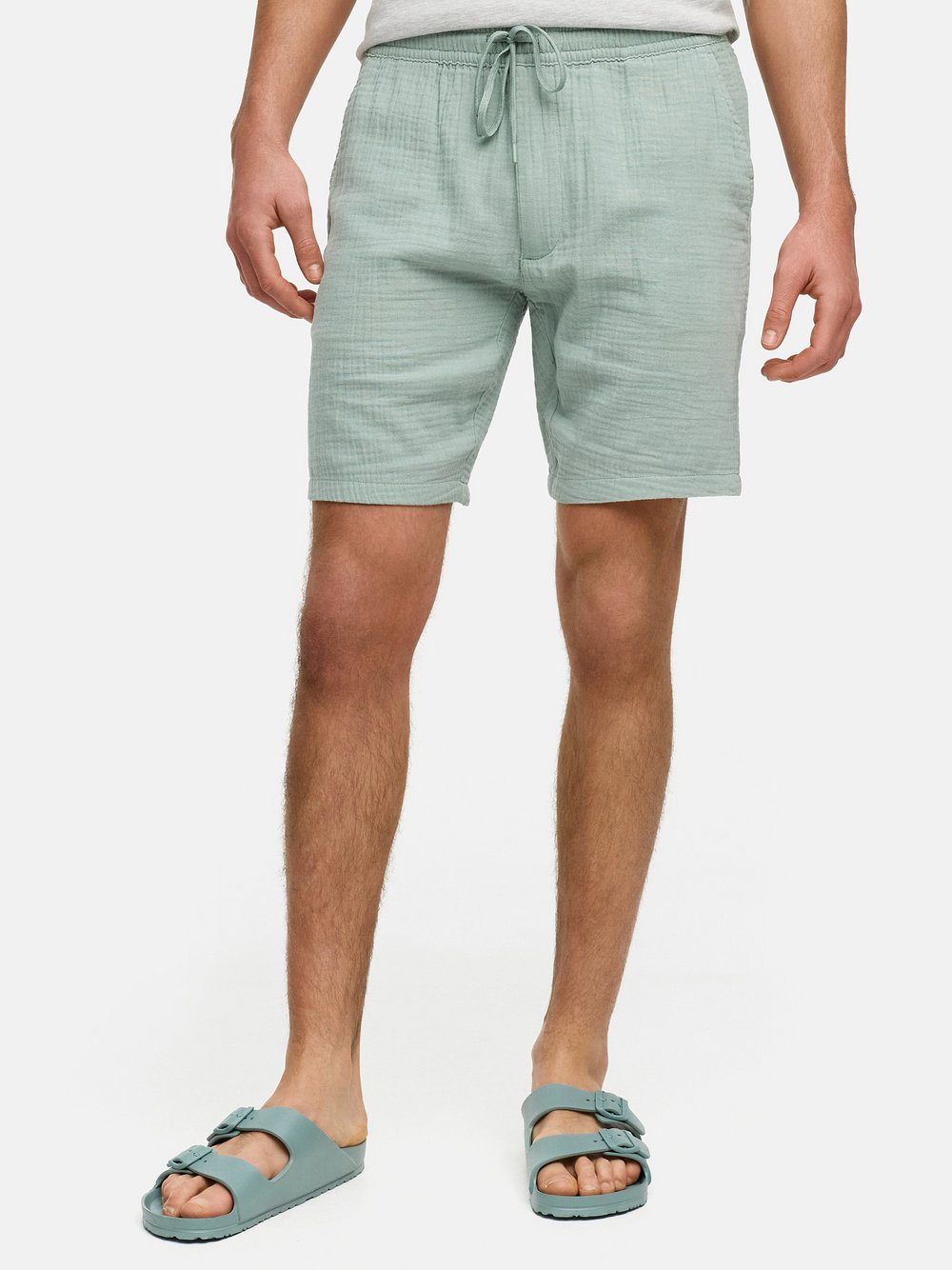 Thumbnail - Kronstadt Shorts Chino Herren Baumwolle grün, XL