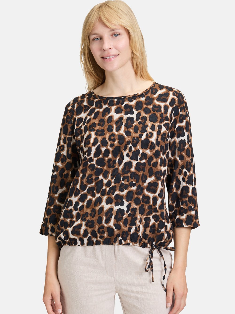 Betty & Co Blusenshirt Damen Viskose braun gemustert, 44
