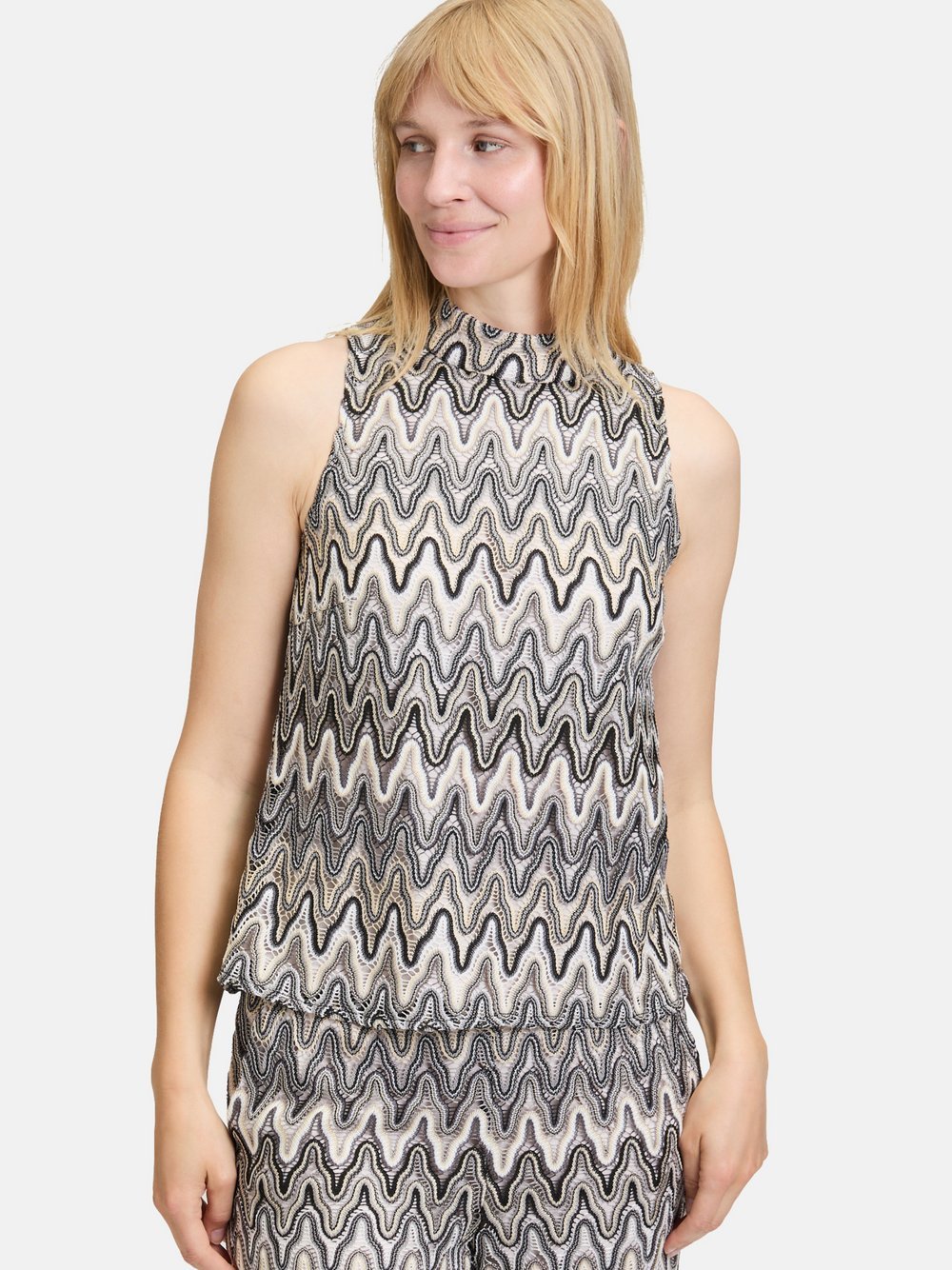 Betty Barclay Crop-Top Damen weiß gestreift, 36