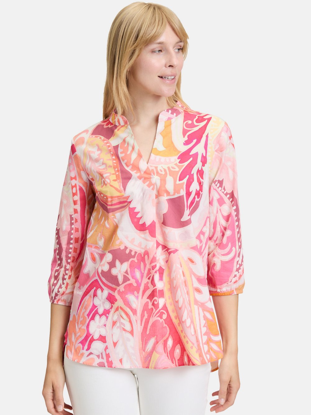 Thumbnail - Betty Barclay Schlupfbluse Damen Baumwolle rosa gemustert, 46