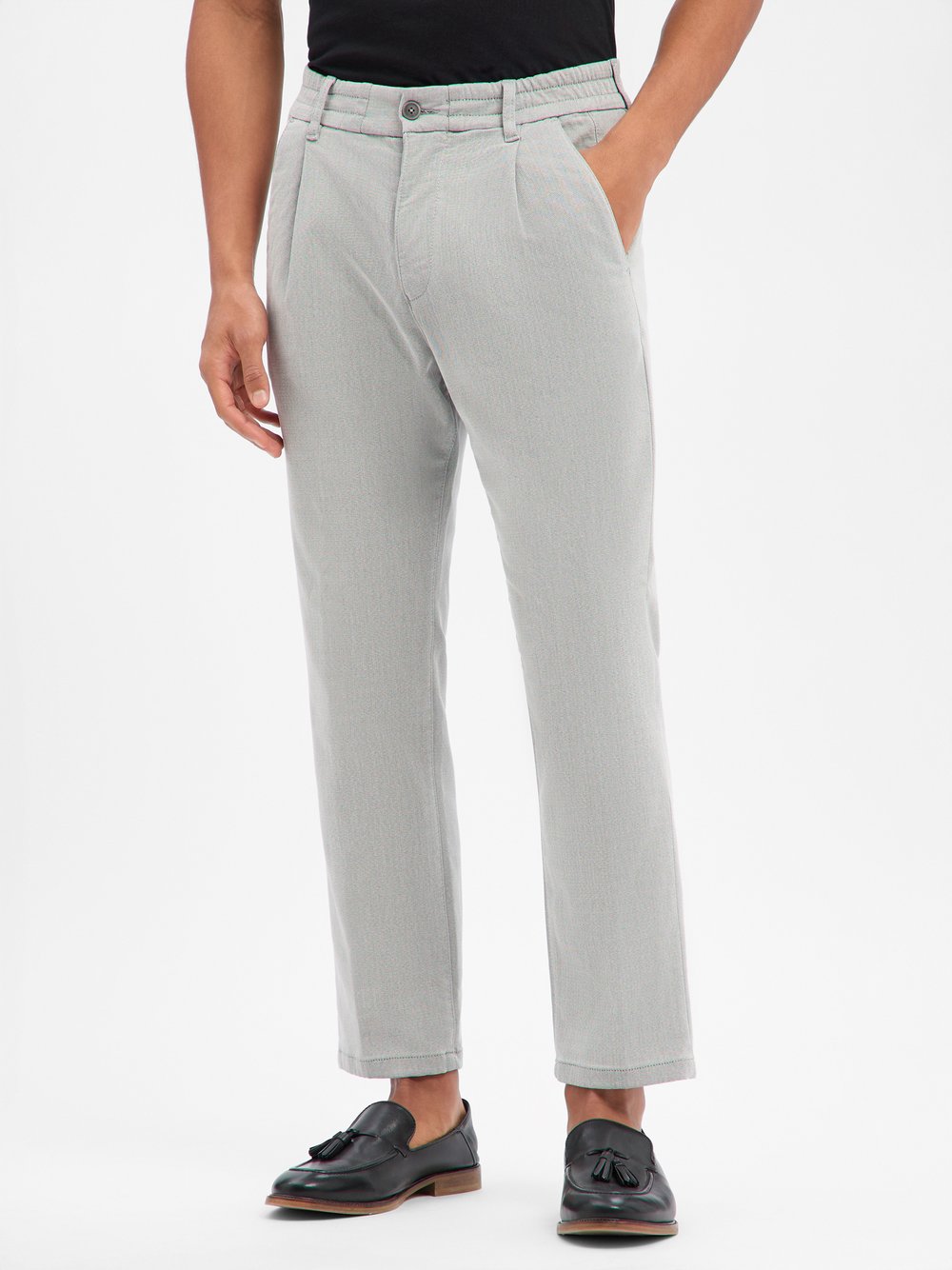 Drykorn Bundfaltenhose Herren Baumwolle grau, 31-32