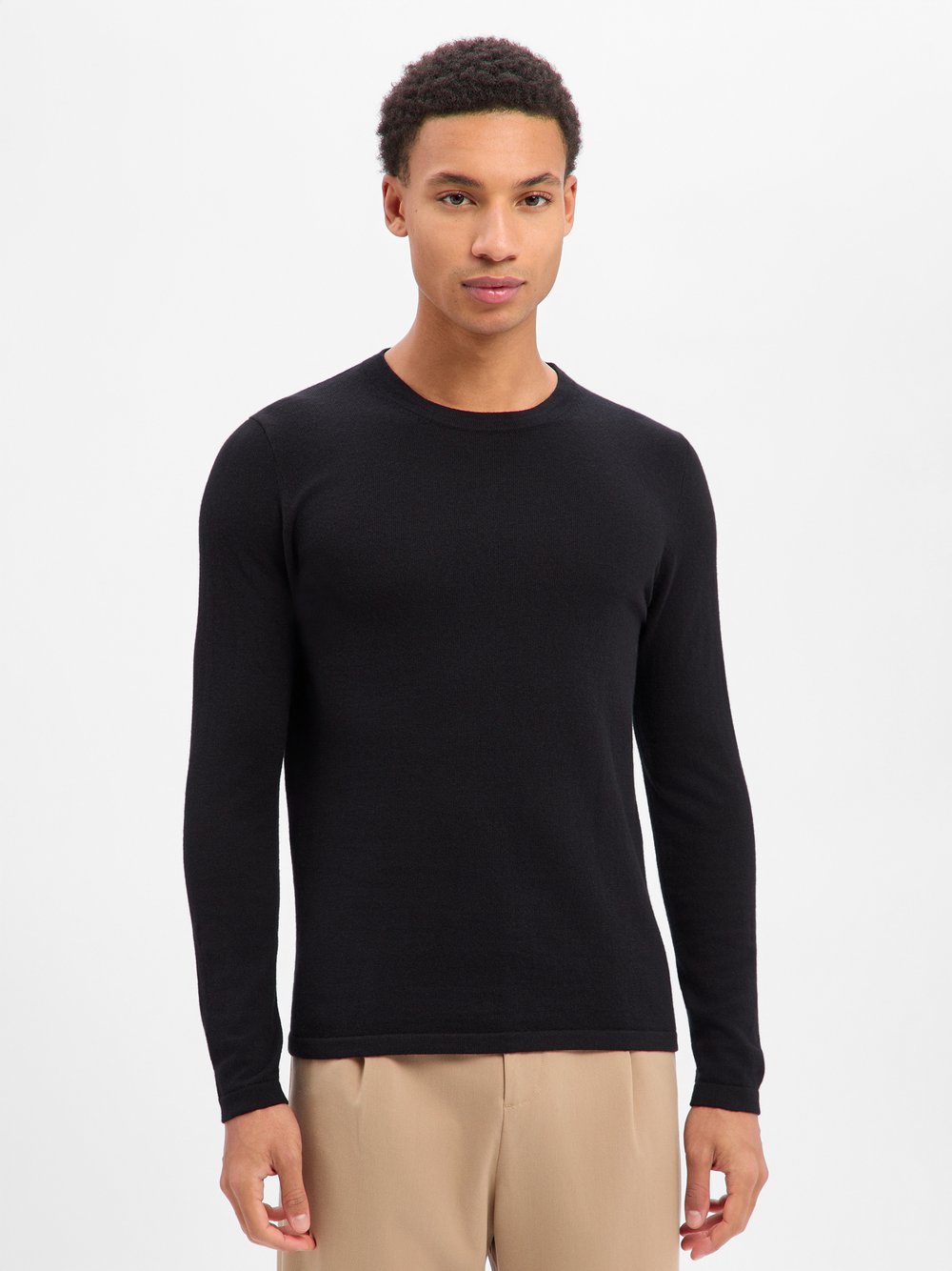 Drykorn Strickpullover mit Wolle Herren Baumwolle schwarz, S