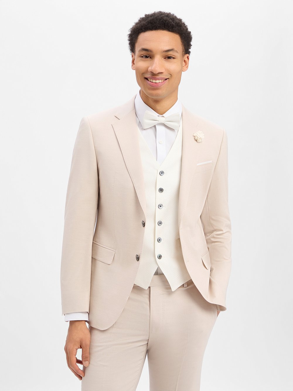 Thumbnail - JOOP! Baukasten-Sakko mit Woll-Anteil Herren Slim Fit Acetat beige, 102