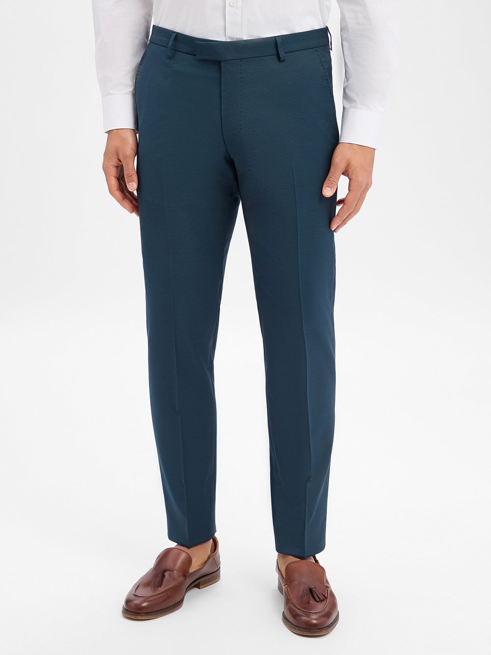 JOOP! Baukasten-Hose mit Woll-Anteil Herren Slim Fit mehrfarbig strukturiert, 56