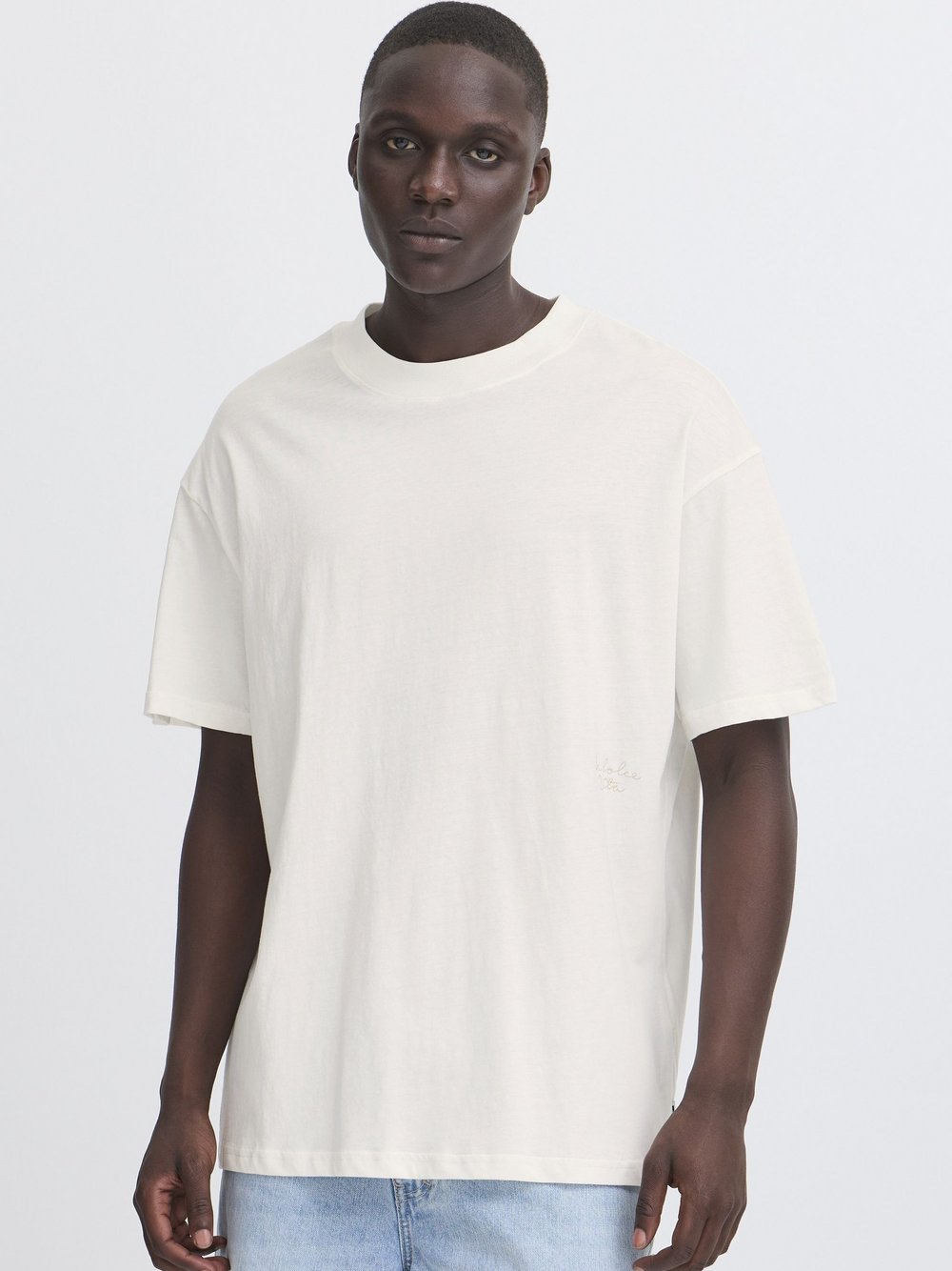 Thumbnail - Solid T-Shirt Herren Baumwolle weiß bedruckt, M