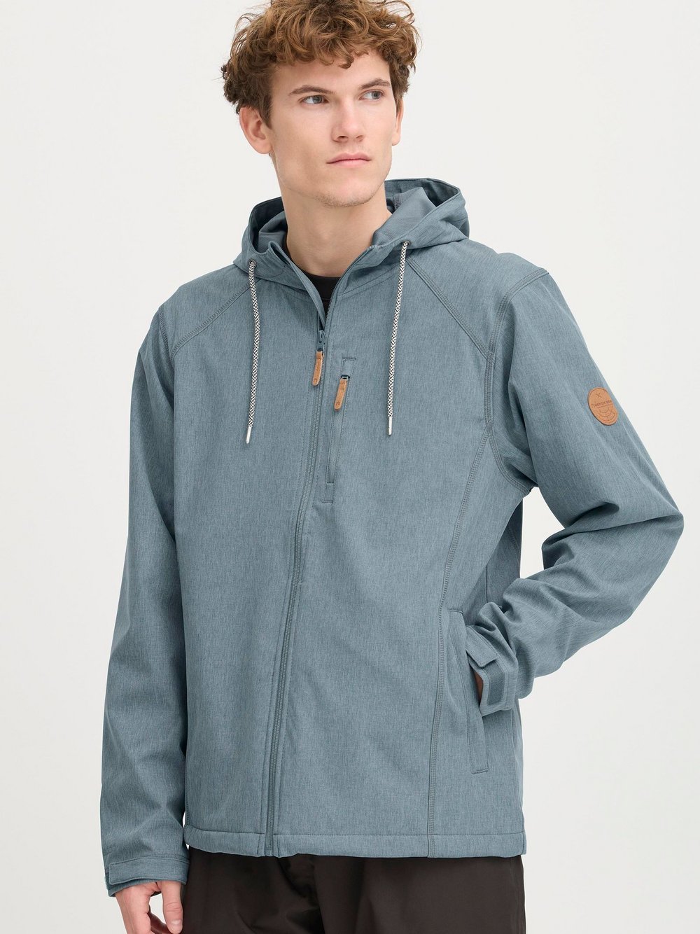 North Bend Softshelljacke Herren blau meliert, L