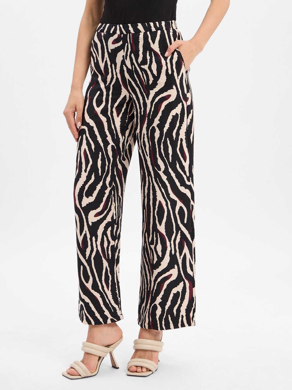 comma casual identity Stoffhose Damen Viskose mehrfarbig gemustert, 44