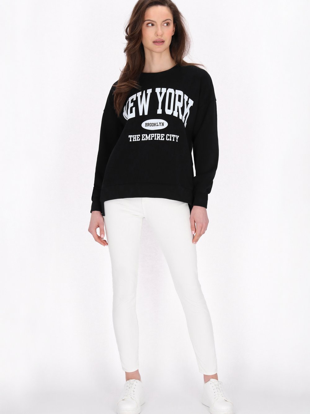 VAN GRAAF Usha Damen Schwarz Sweatshirt Baumwolle Groß