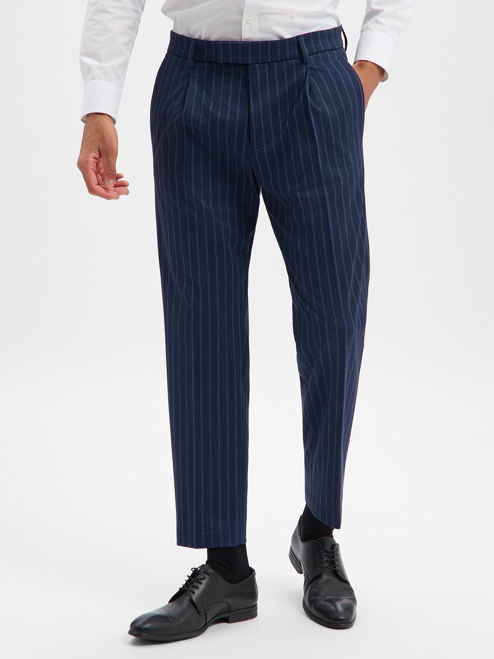 Cinque Baukasten-Hose Herren Comfort Fit blau gestreift, 52