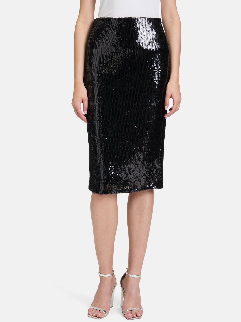 Vera Mont Pailletten-Rock Damen schwarz, 38