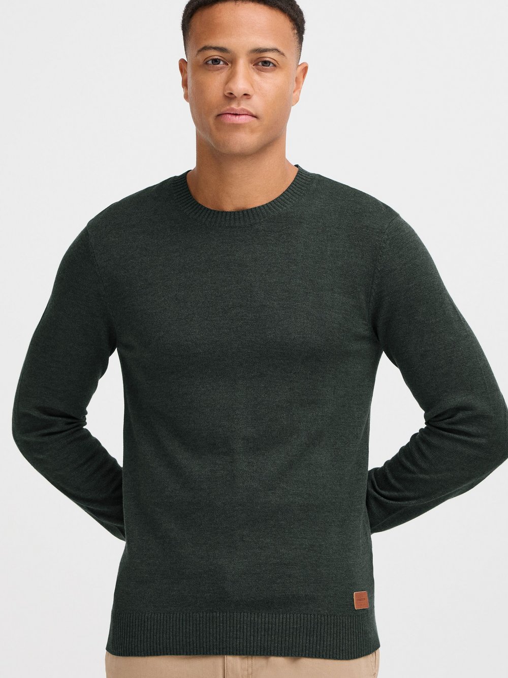 BLEND Strickpullover Herren Baumwolle grün, XXL