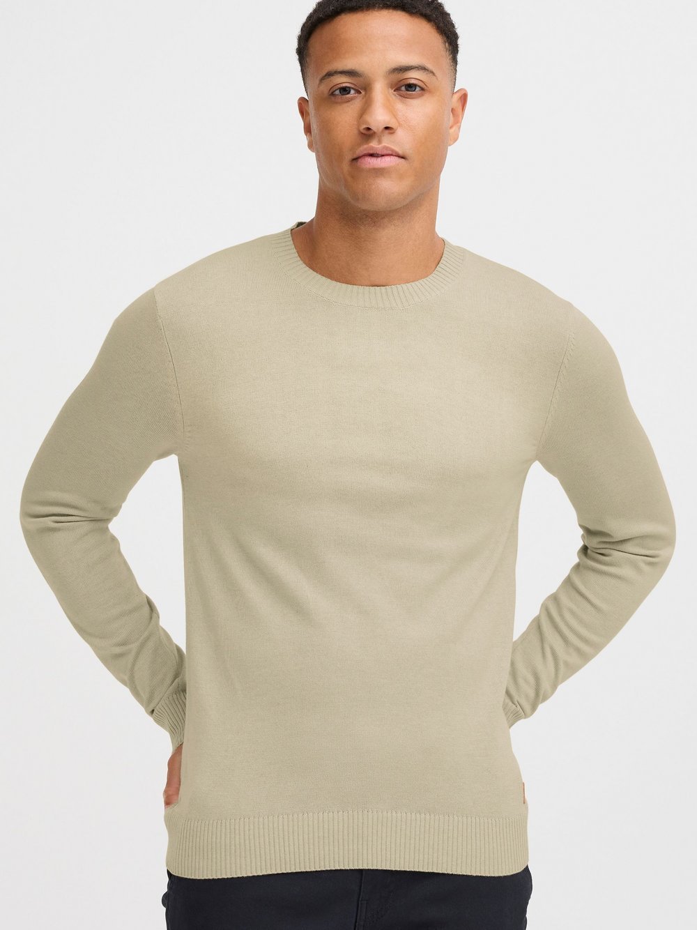 BLEND Strickpullover Herren Baumwolle beige, XXL