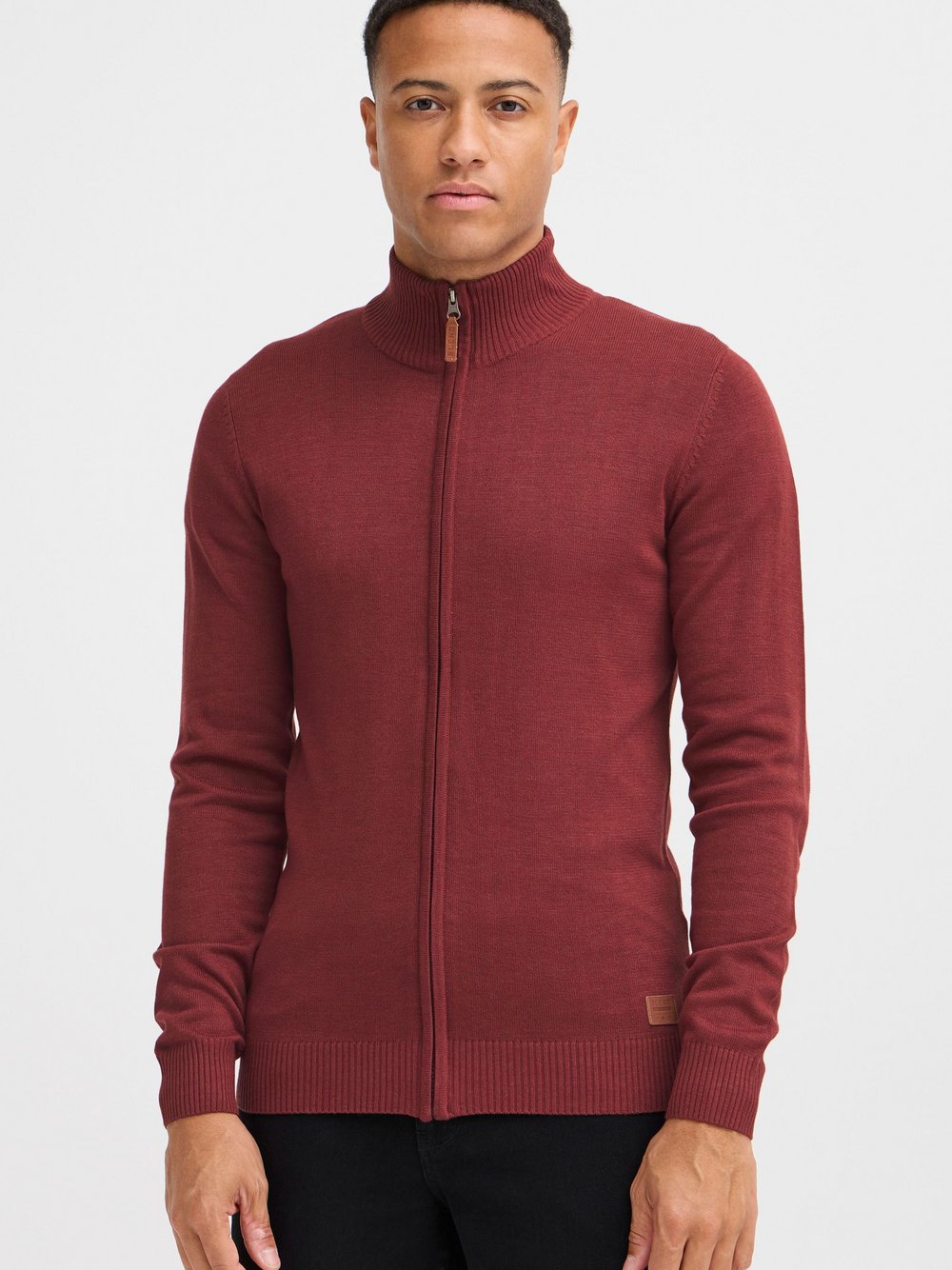BLEND Strickjacke Herren Baumwolle rot, M