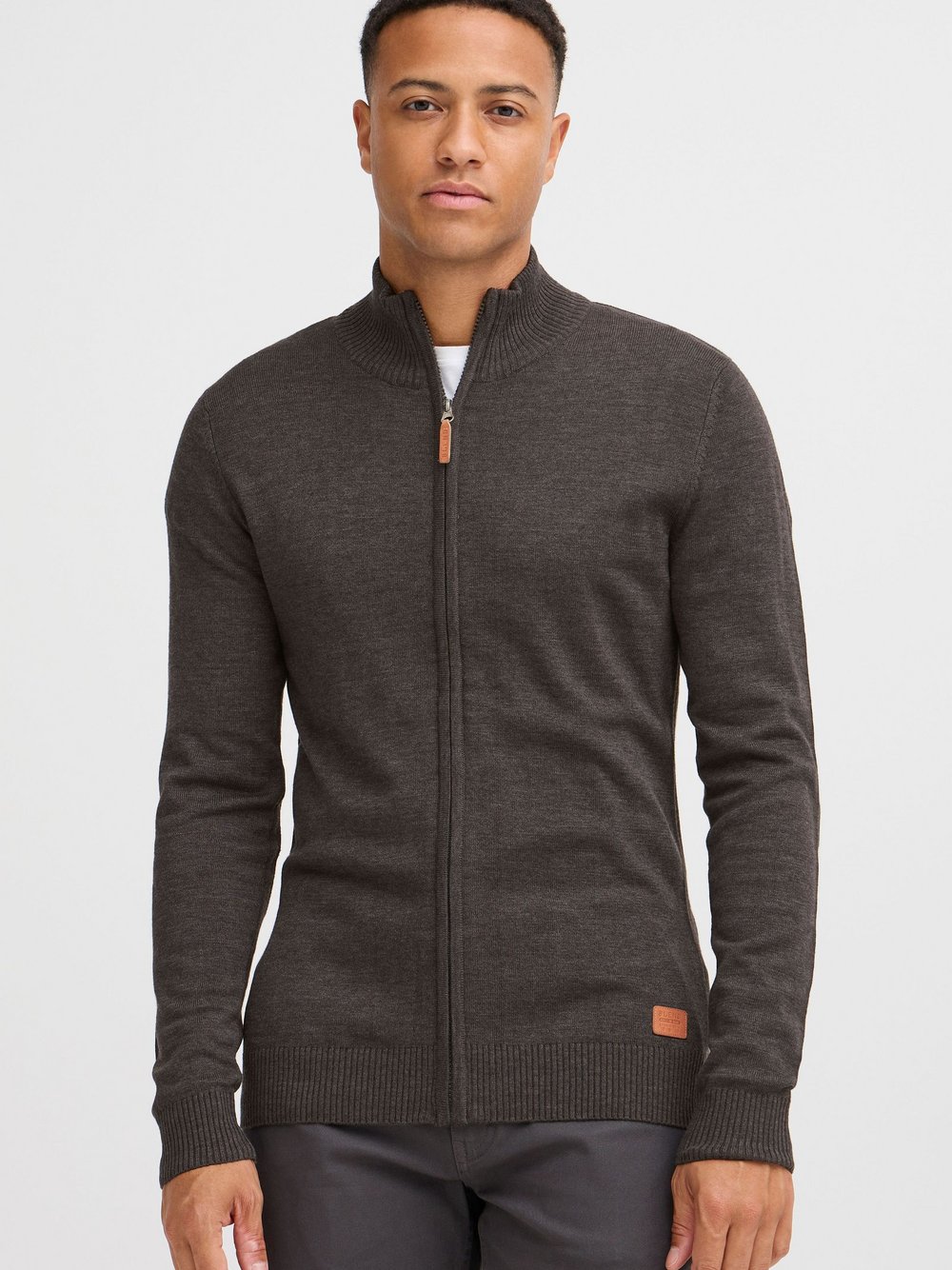 BLEND Strickjacke Herren Baumwolle grau, XXL