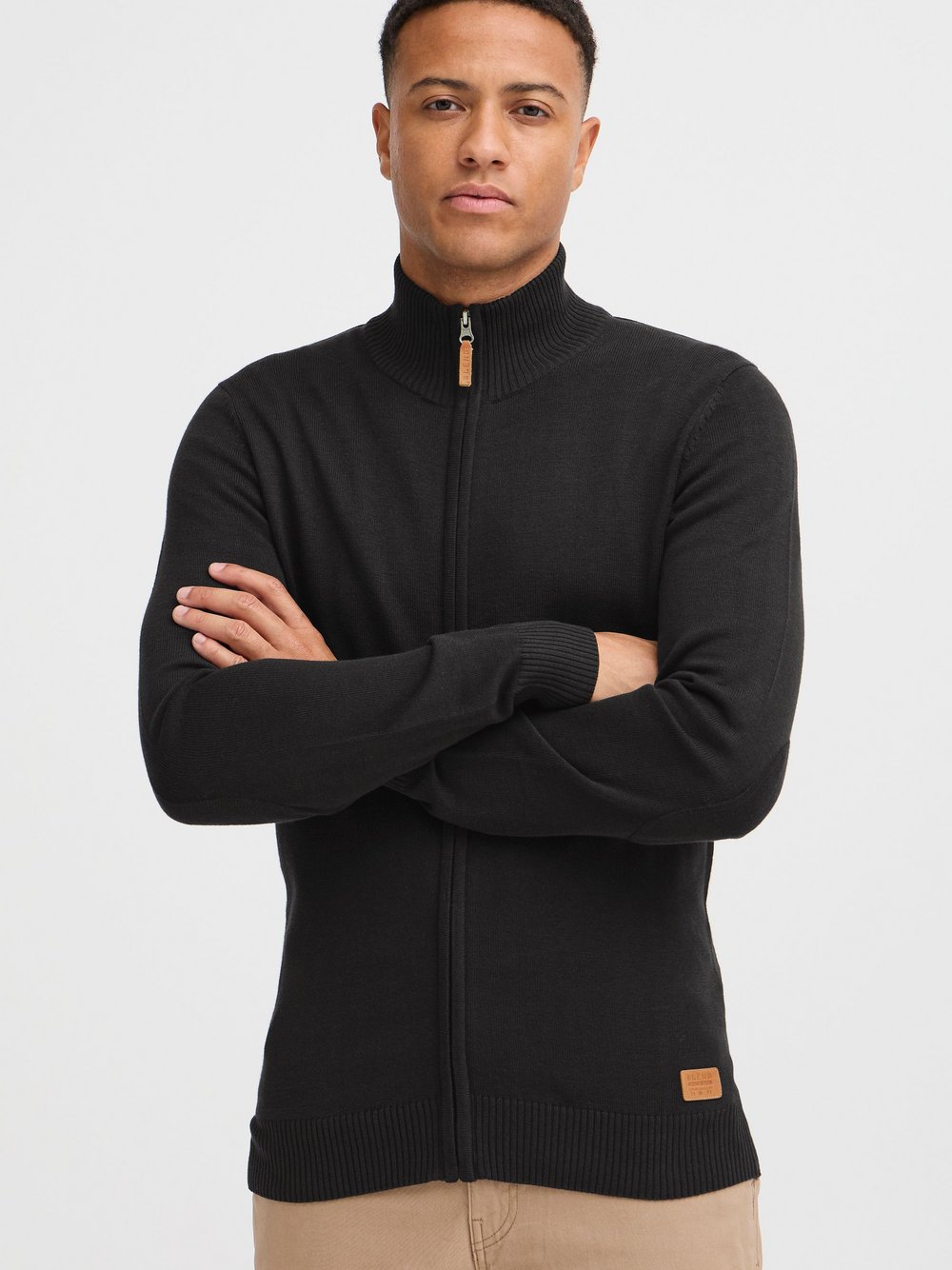 BLEND Strickjacke Herren Baumwolle schwarz, M