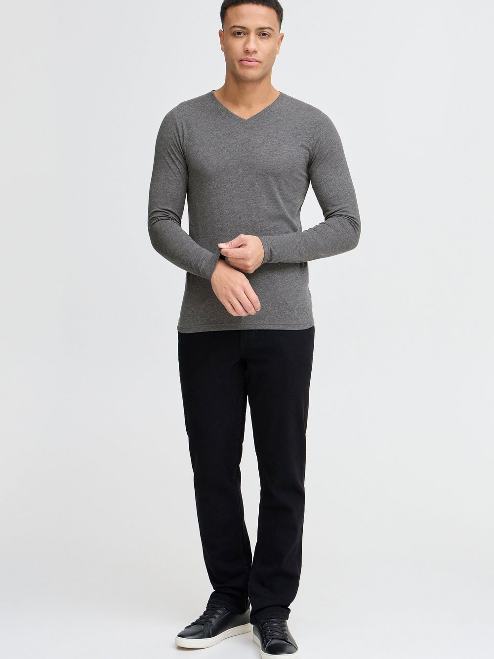 Thumbnail - Solid Langarmshirt Herren Baumwolle mehrfarbig, L