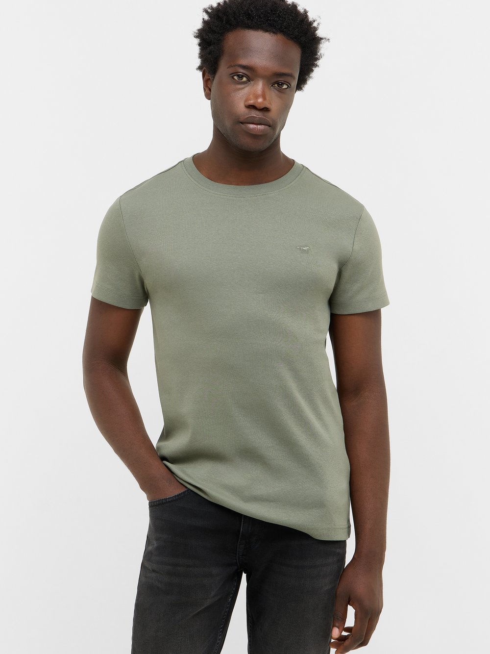 Mustang T-Shirt Herren Baumwolle grün, XXXL