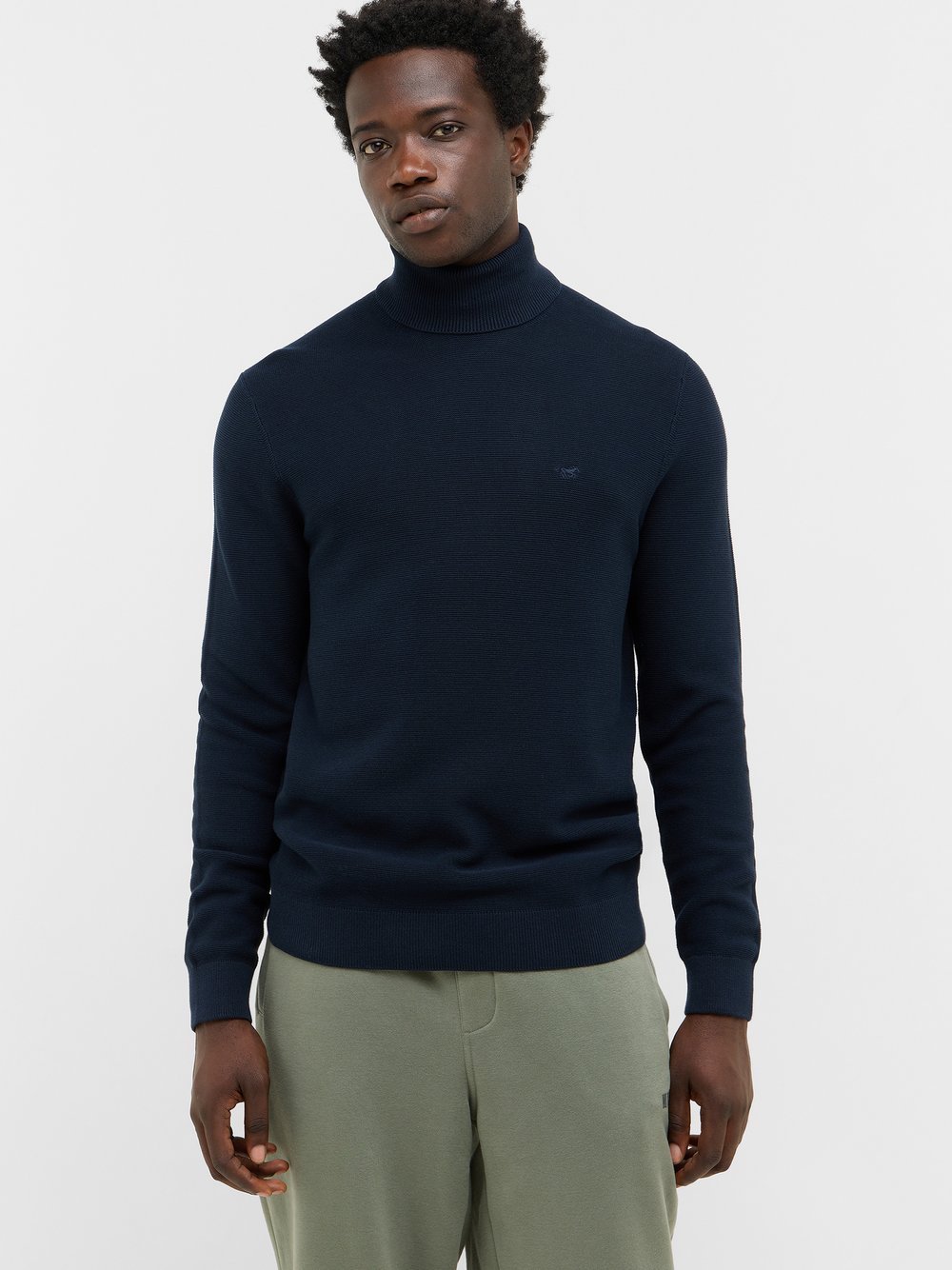 Thumbnail - Mustang Strickpullover Herren Baumwolle blau, XXL