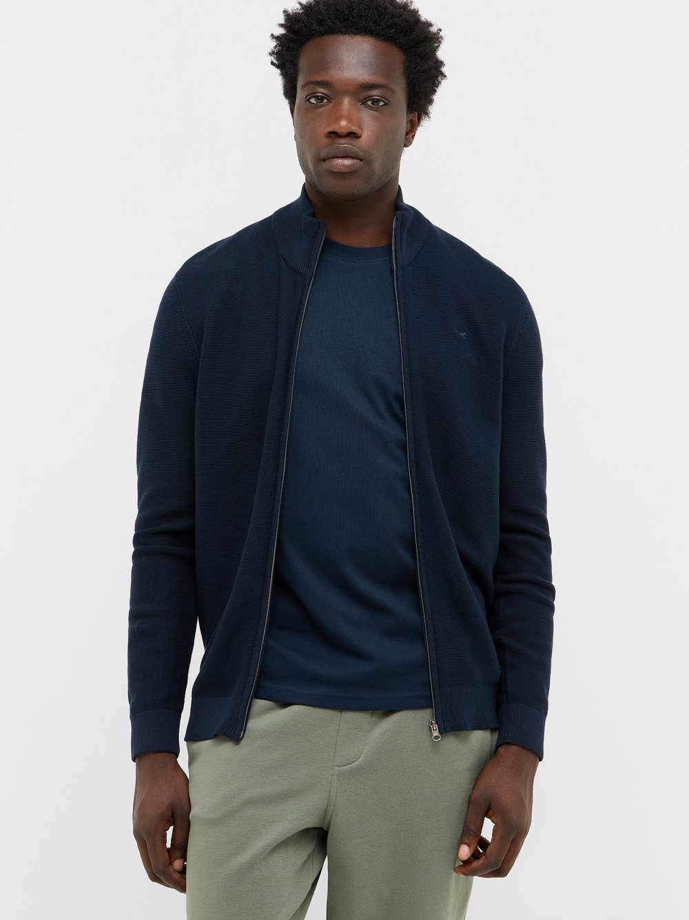 Mustang Cardigan Herren Baumwolle blau, S