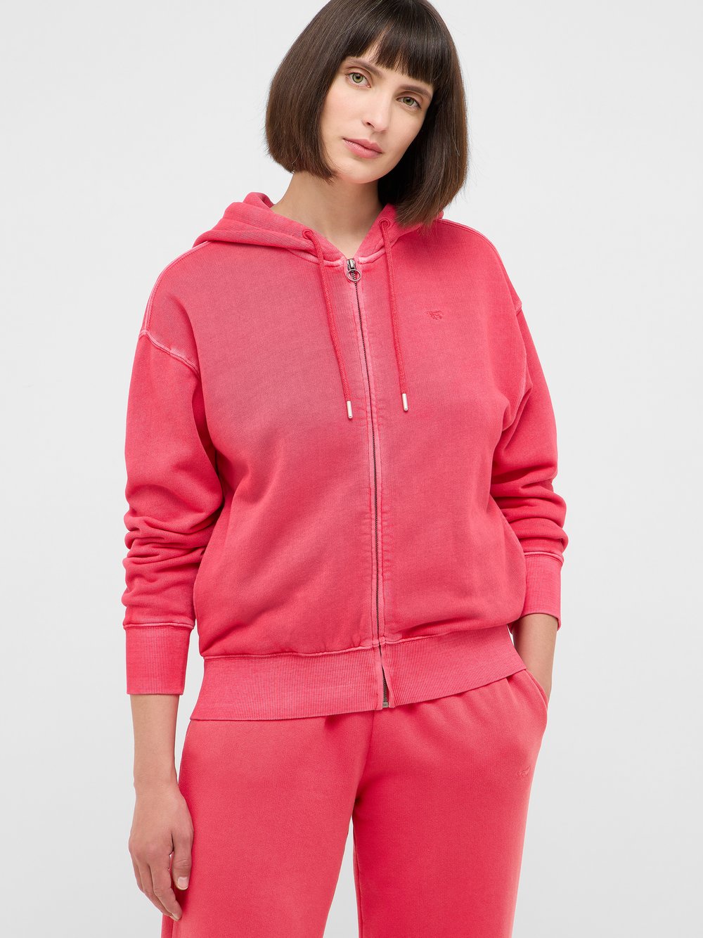 Mustang Sweatjacke Damen Baumwolle pink, L