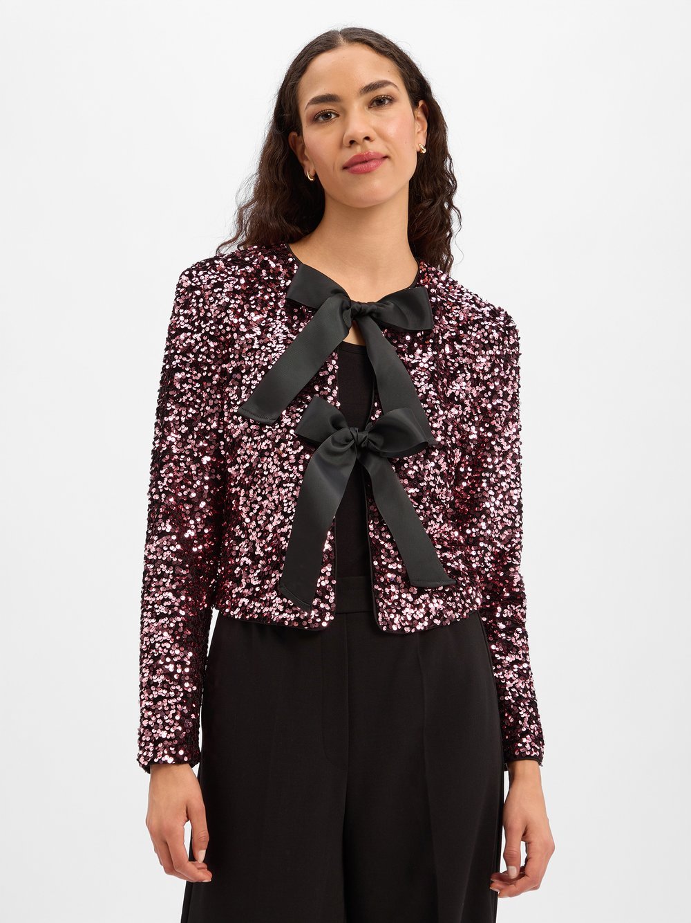 Marie Lund Paillettenjacke Damen rosa, 34