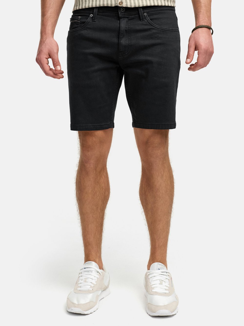 Indicode Shorts Jeans Herren Baumwolle schwarz, M