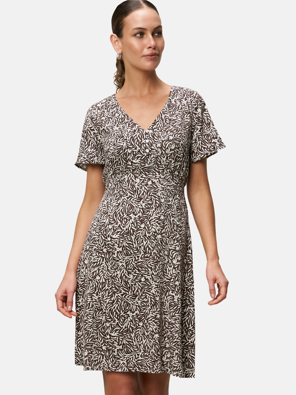 zero Sommerkleid Damen Viskose braun bedruckt, 38