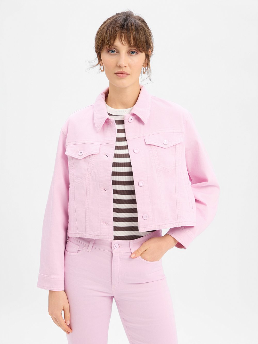 Thumbnail - Marc Cain Jeansjacke Damen Baumwolle rosa, 40