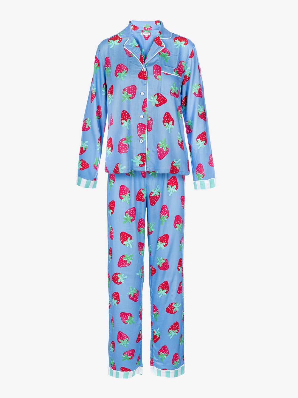 Thumbnail - PJ Salvage Pyjama Damen blau bedruckt, L