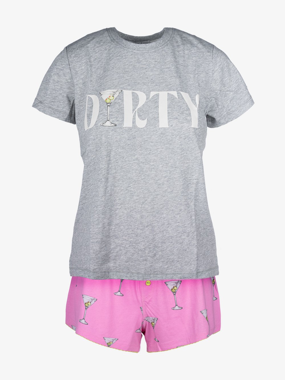 Thumbnail - PJ Salvage Pyjama Damen Jersey rosa bedruckt, XS