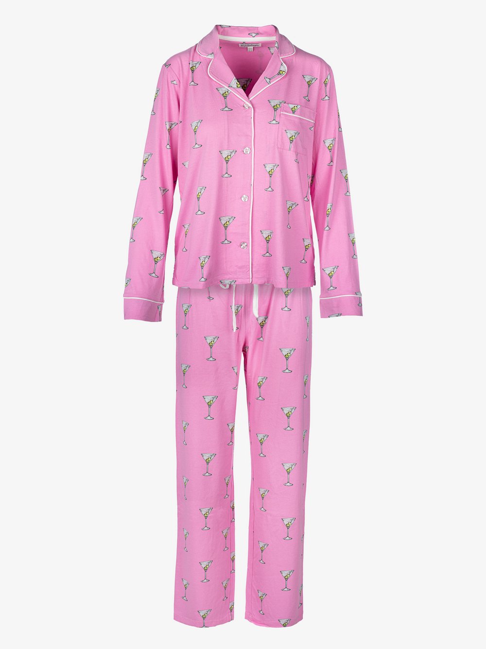 PJ Salvage Pyjama Damen Jersey rosa bedruckt, XL