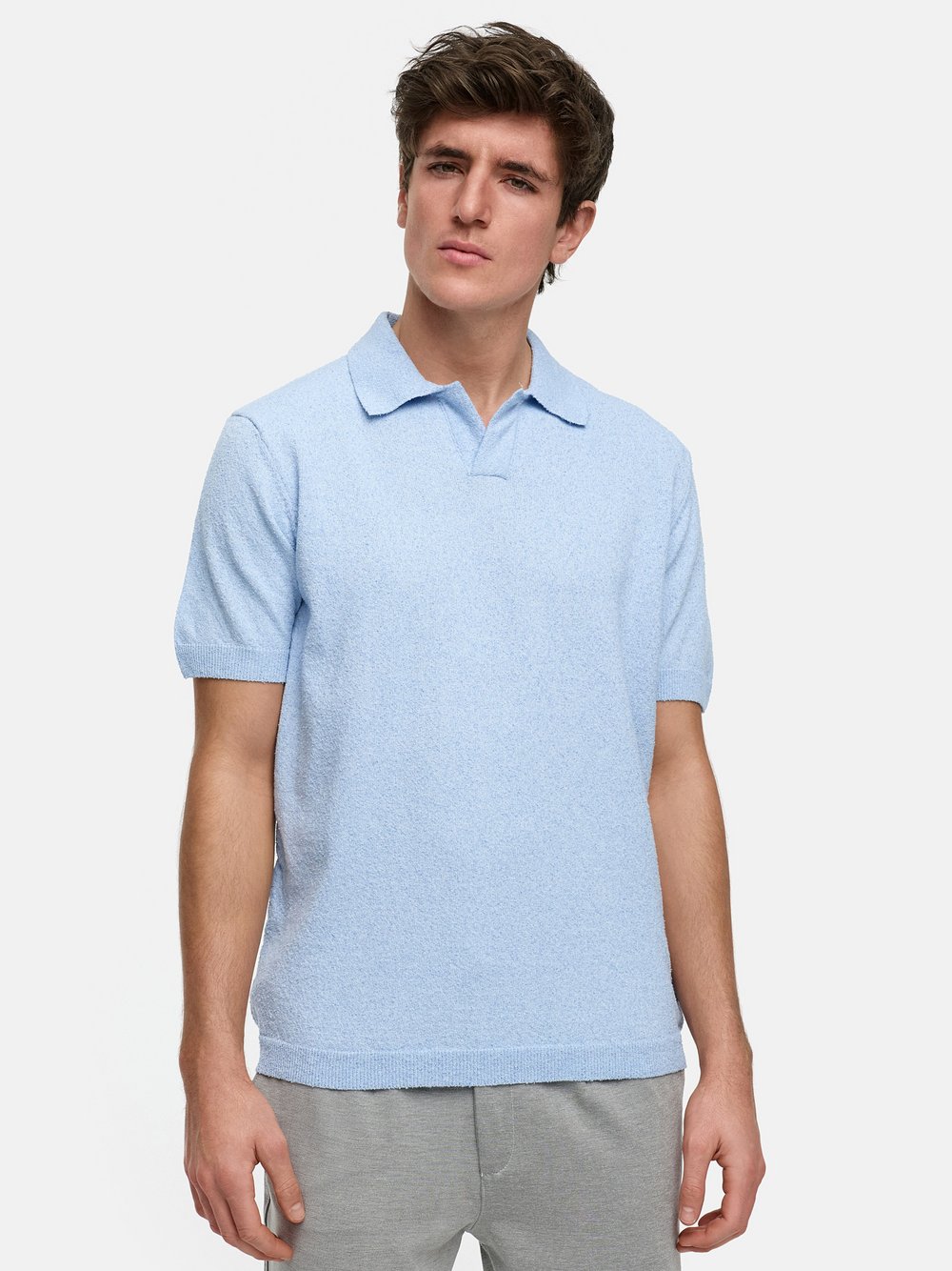 Kronstadt Poloshirt Herren Feinstrick blau, XXL