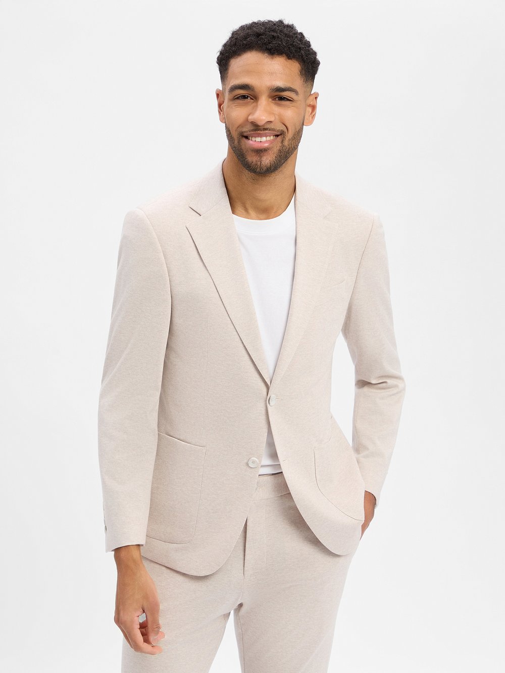 Strellson Baukasten-Sakko Herren Slim Fit beige meliert, 25