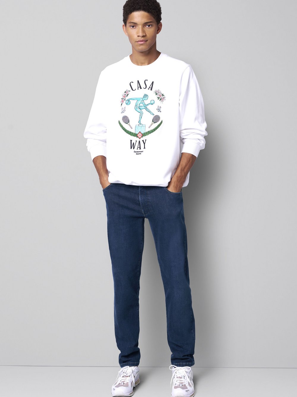 Thumbnail - MEYER Five Pocket Herren Baumwolle blau, 34-36