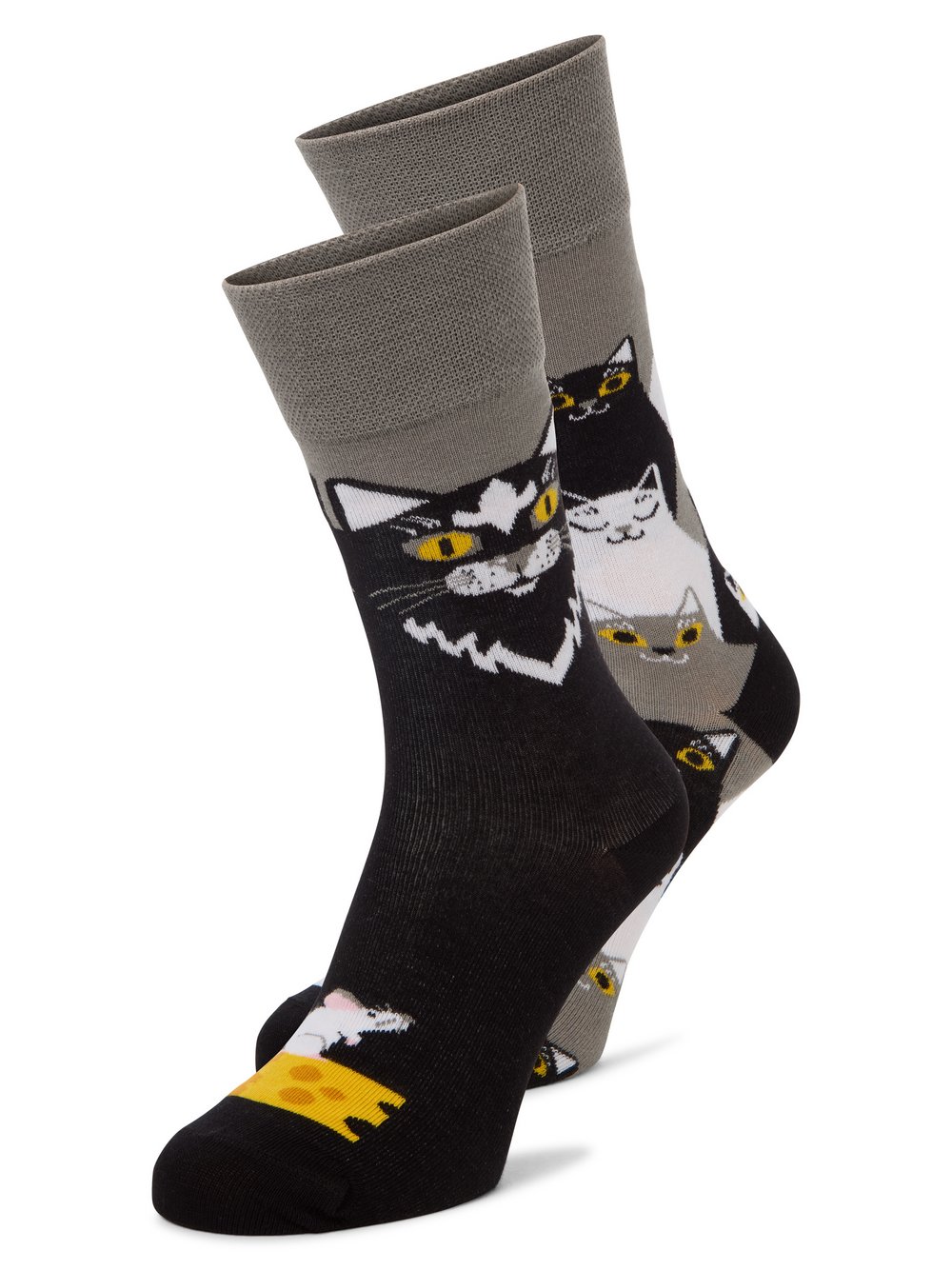 Many Mornings Socken Herren Feinstrick schwarz gemustert, 39-42
