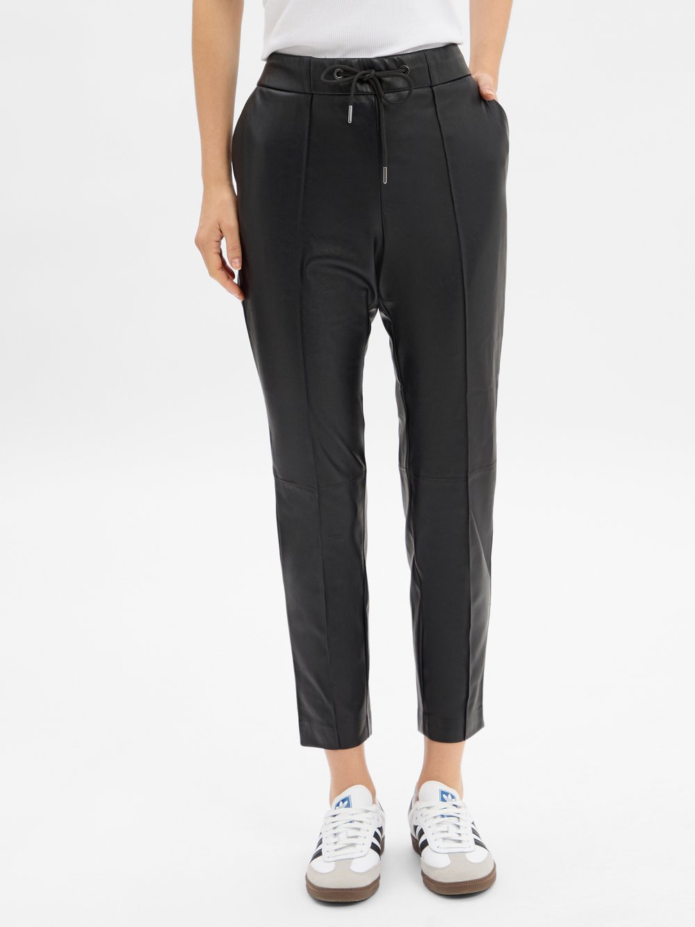 s.Oliver BLACK LABEL Kunstlederhose Damen schwarz, 46