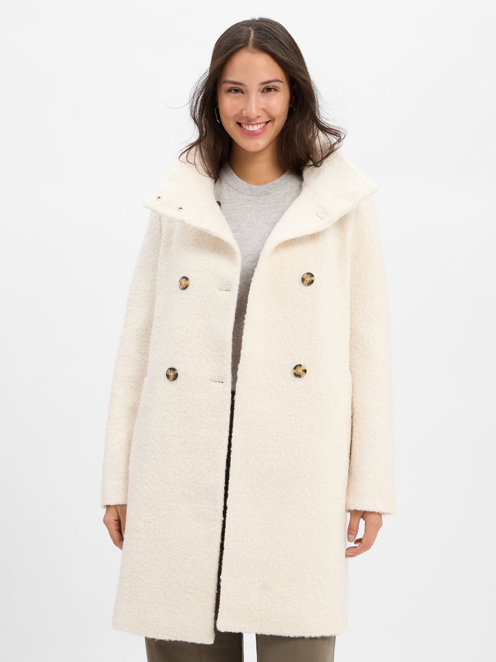 s.Oliver BLACK LABEL Wollmantel Damen weiß, 36