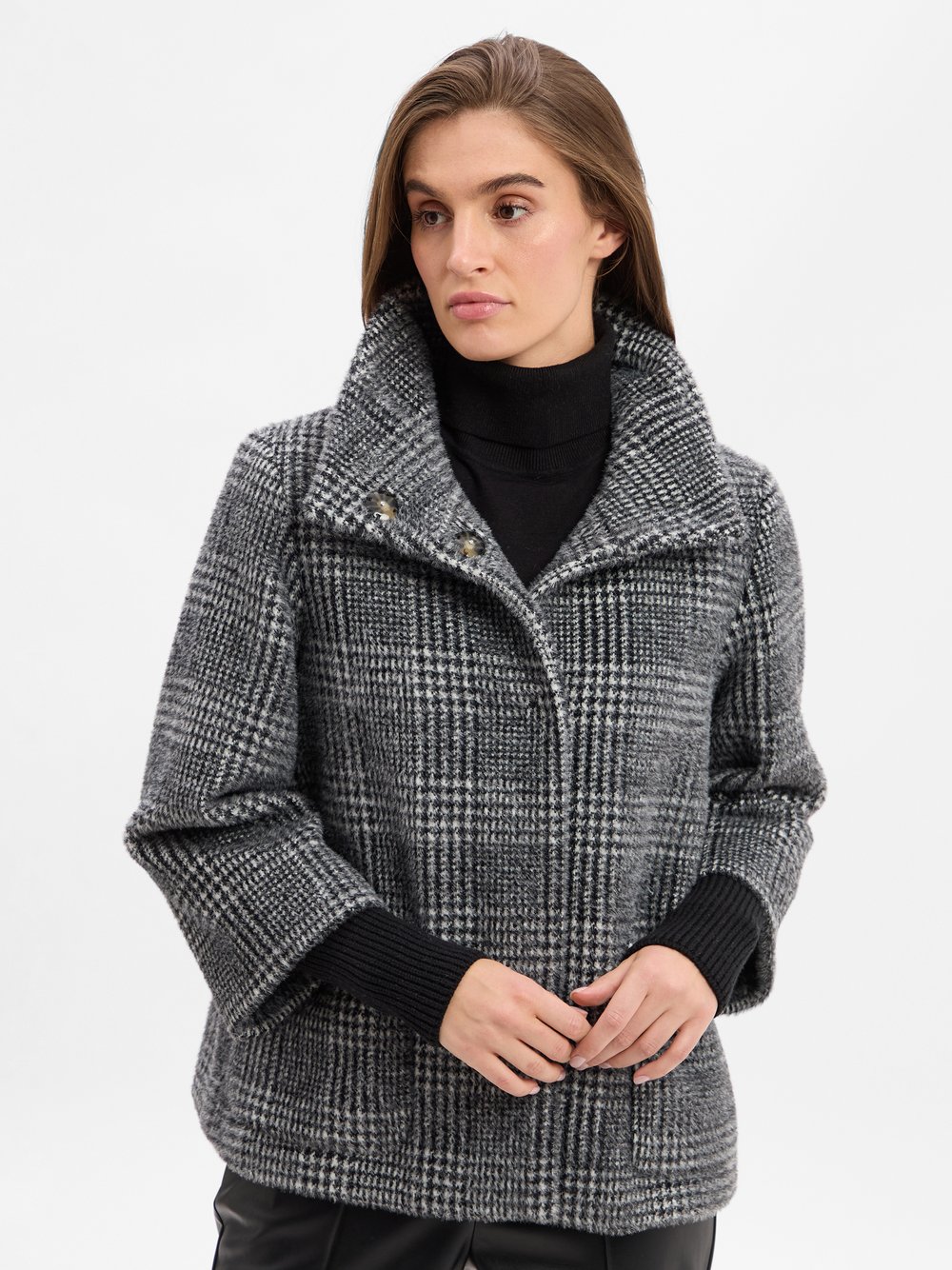 s.Oliver BLACK LABEL Jacke Damen Polyamid mehrfarbig kariert, 34