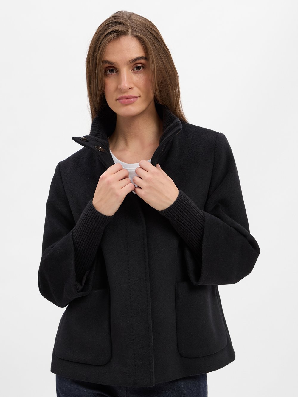 s.Oliver BLACK LABEL Jacke mit Wollanteil Damen schwarz, 44