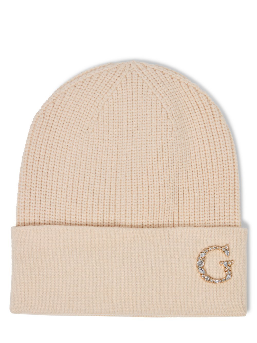GUESS Beanie Damen Grobstrick beige, ONE SIZE
