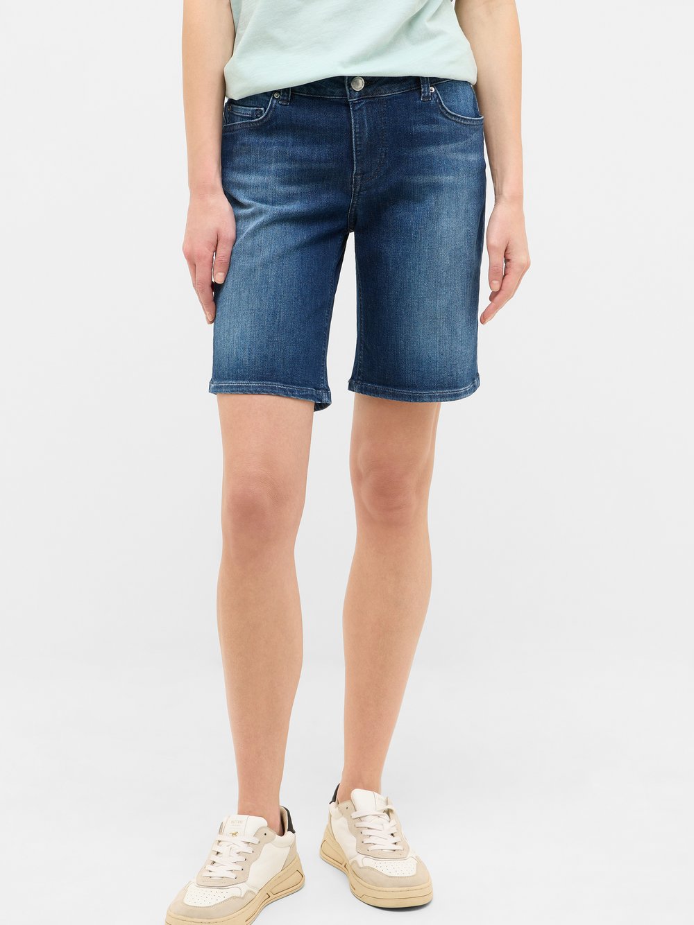 Mustang Short Damen Baumwolle blau, 31