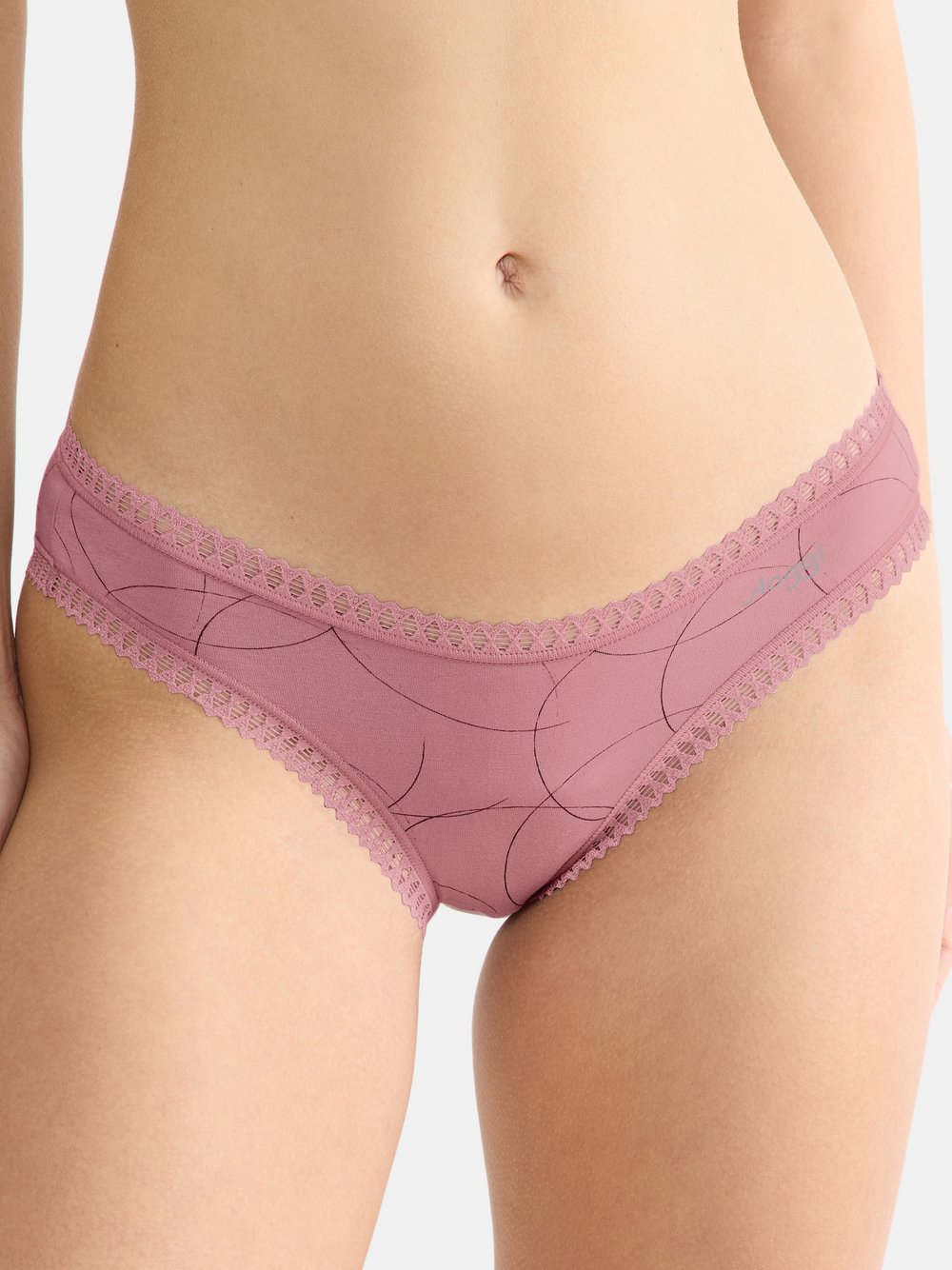 sloggi Mini Slip Damen Baumwolle rosa gemustert, XS