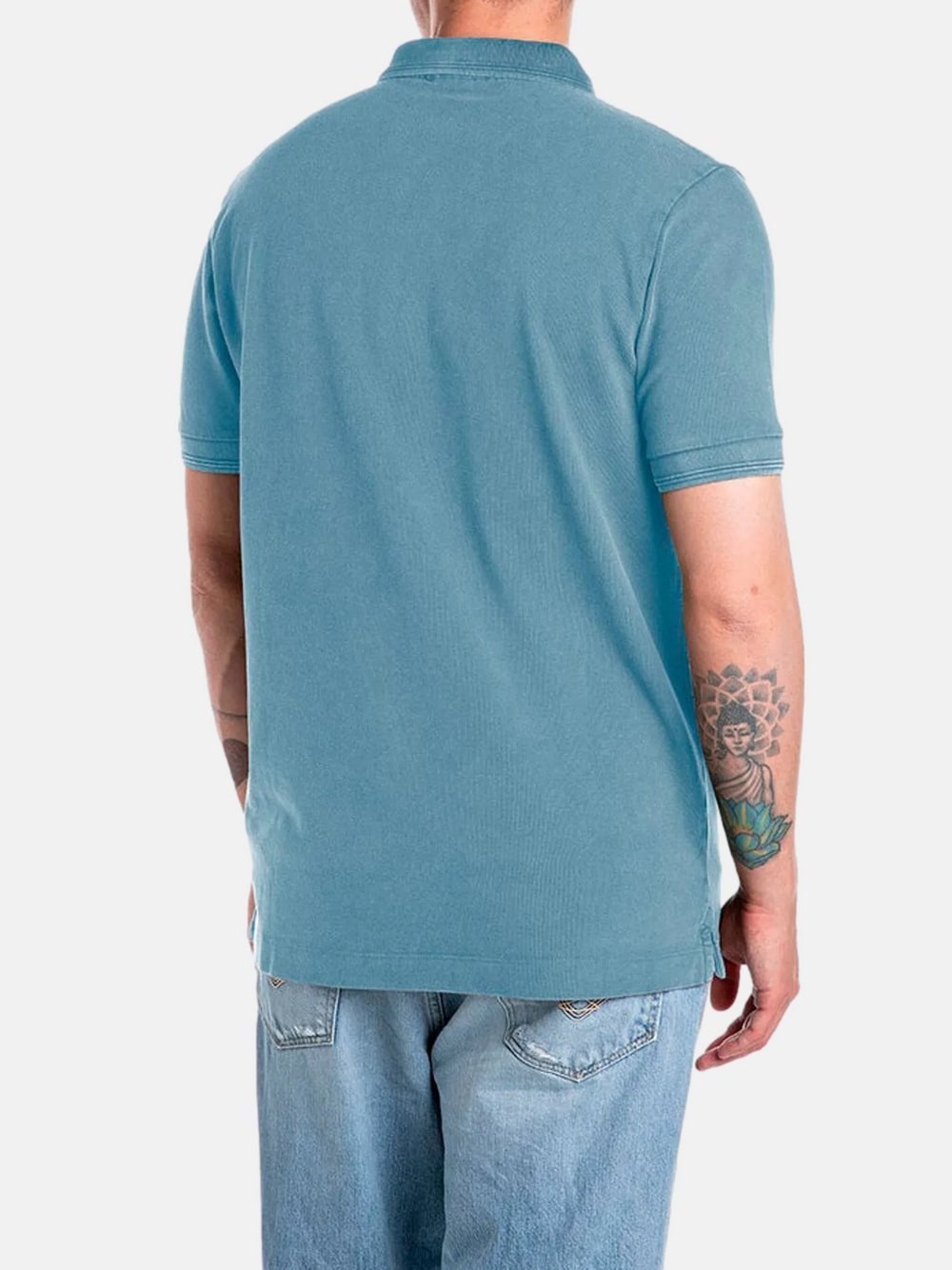 Replay Poloshirt Herren Baumwolle blau, M